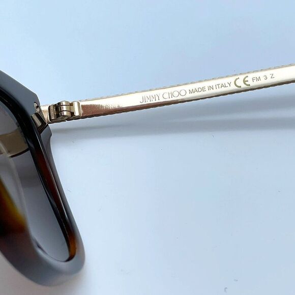 NEW JIMMY CHOO Shade/S C9B POLARIZED Havana Women Sunglasses - Picture 7 of 8